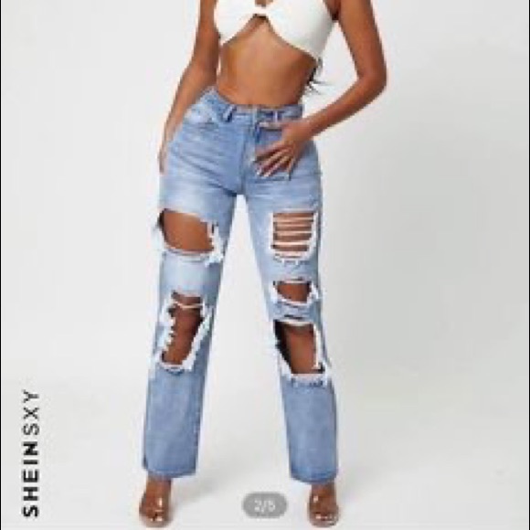 Straight let mom jeans from SHEIN. - Picture 2 of 2